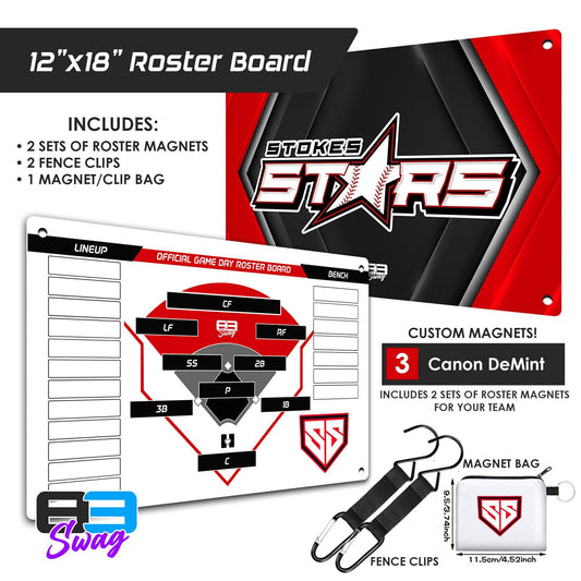 Stokes Stars - Custom Team Roster Magnetic Board - 83Swag