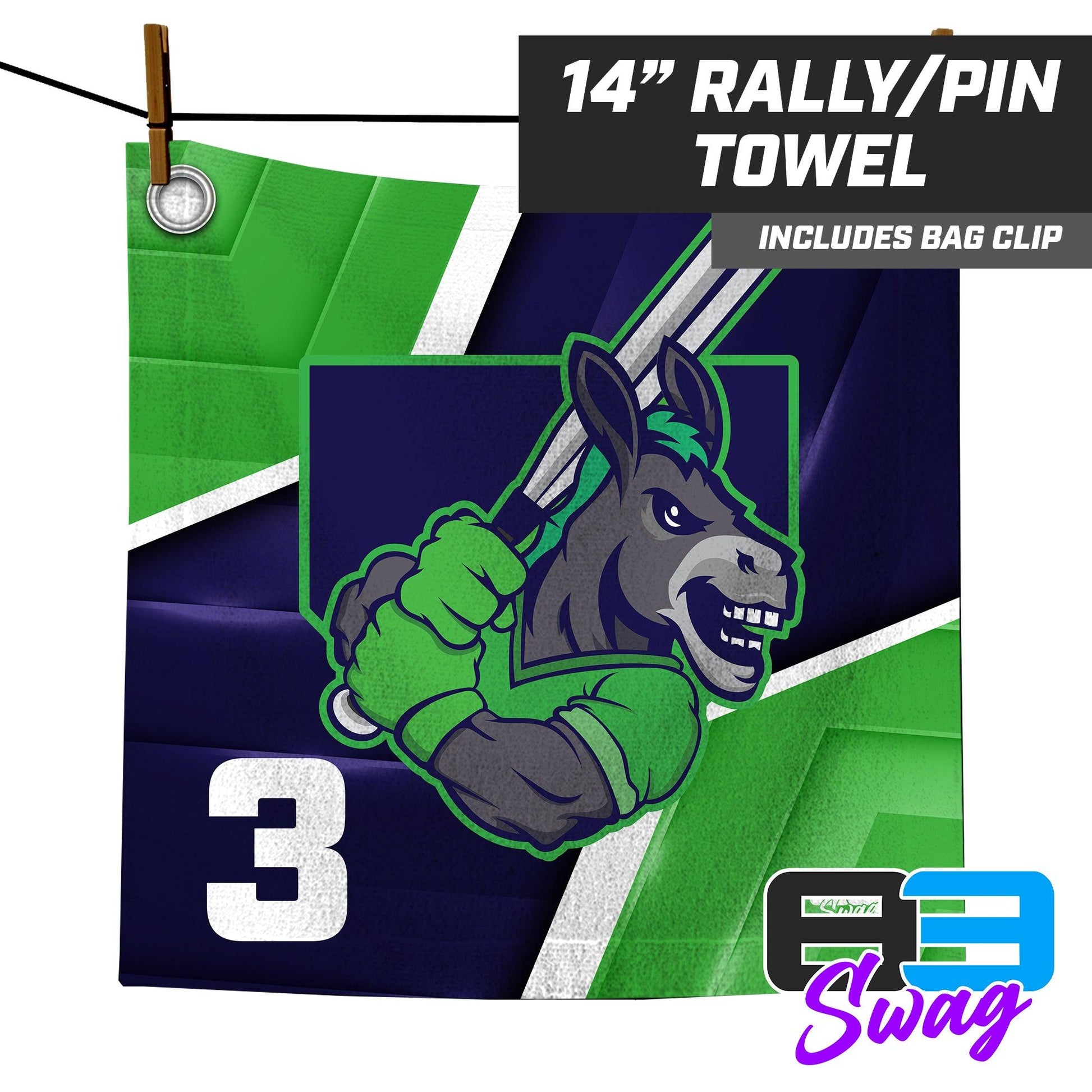 Swamp Donkeys 2024 Edition - 14"x14" Rally Towel - 83Swag