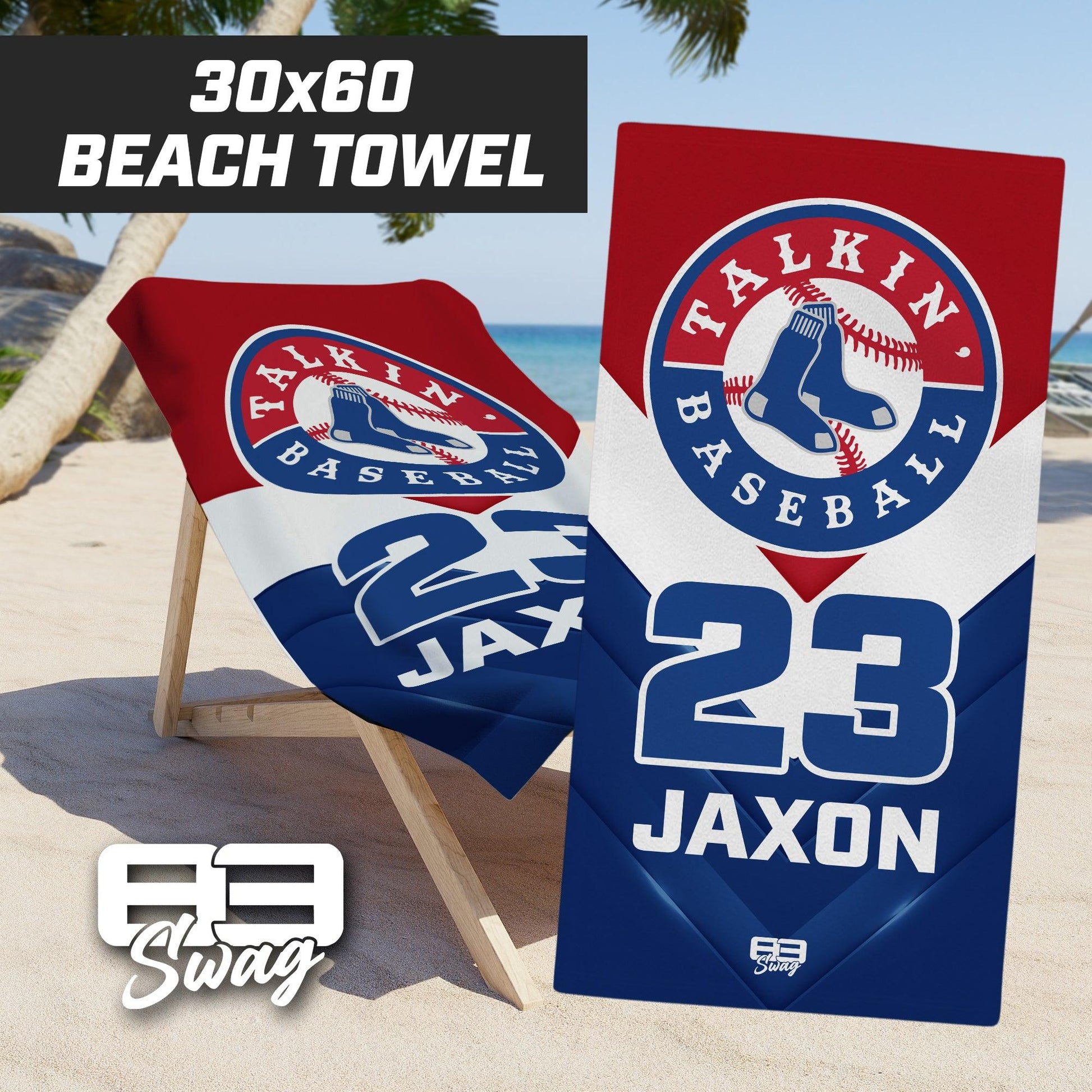 Talkin' Baseball - 30"x60" Beach Towel - 83Swag