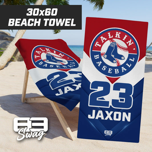 Talkin' Baseball - 30"x60" Beach Towel - 83Swag