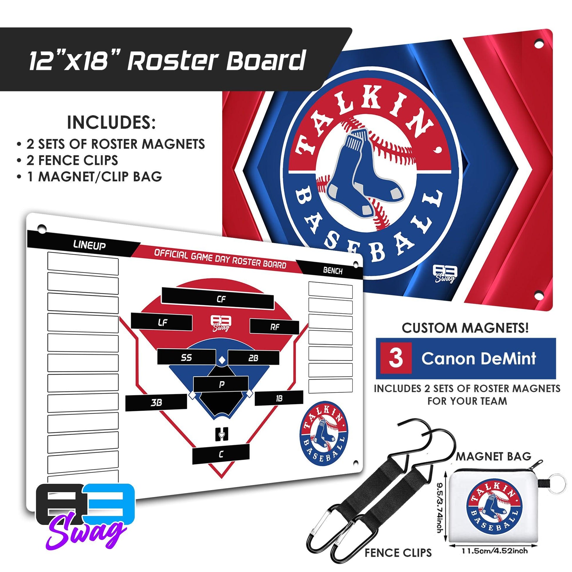 Talkin' Baseball - Custom Team Roster Magnetic Board - 83Swag