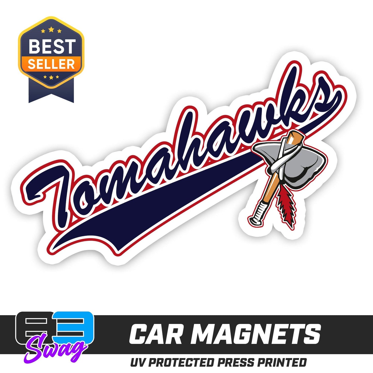 TEAM ORDER - Logo 4" Magnets (12 Pack) - Land O Lakes Tomahawks Baseball - 83Swag