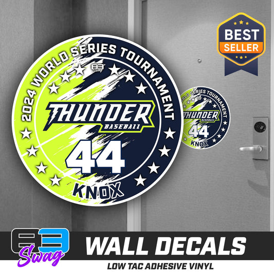 TEAM ORDER ONLY - LOW TAC WALL DECAL! - Ponte Vedra Thunder Baseball - 83Swag