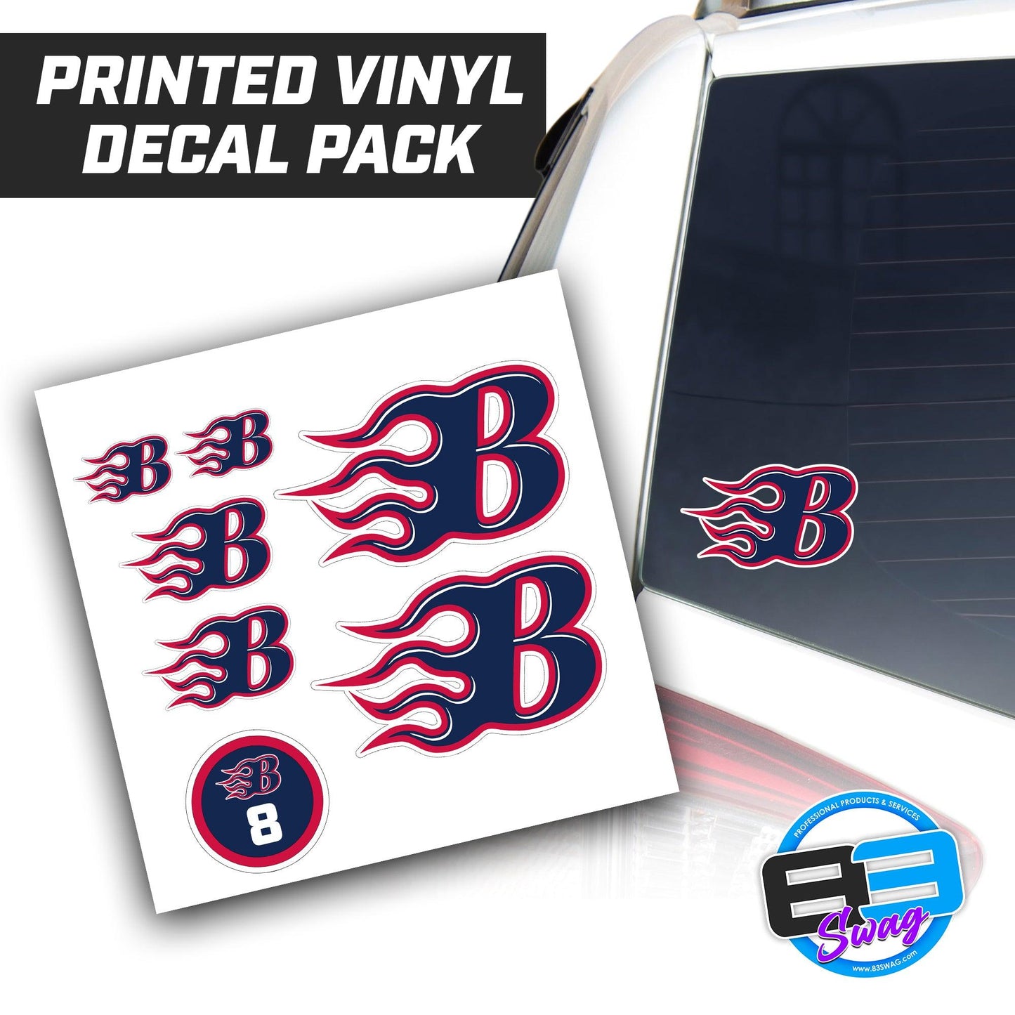 Texas Blaze 2k13 Drury Softball - Logo Vinyl Decal Pack - 83Swag