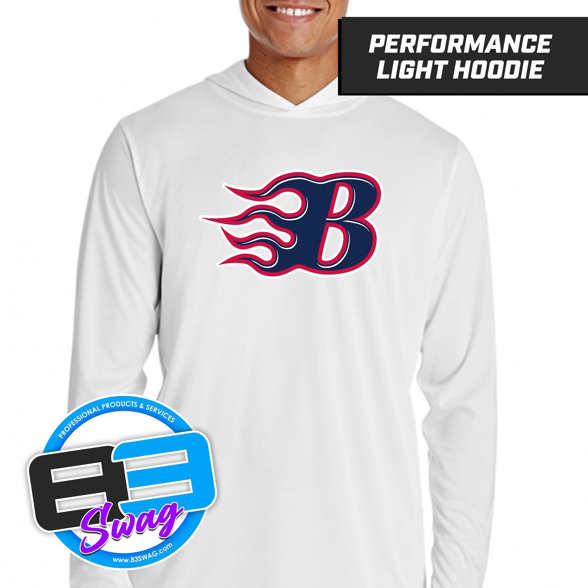 Texas Blaze 2k13 Drury Softball - White - Lightweight Performance Hoodie - 83Swag