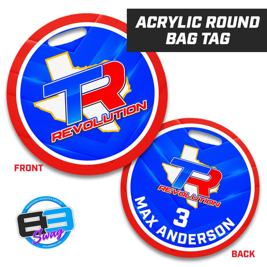 Texas Revolution Softball - 4" Circle Hard Acrylic Bag Tag - 83Swag