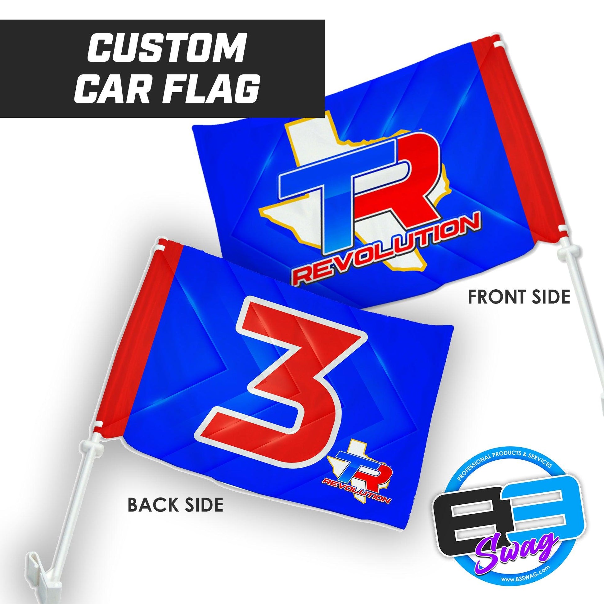 Texas Revolution Softball - Car Flag - 83Swag