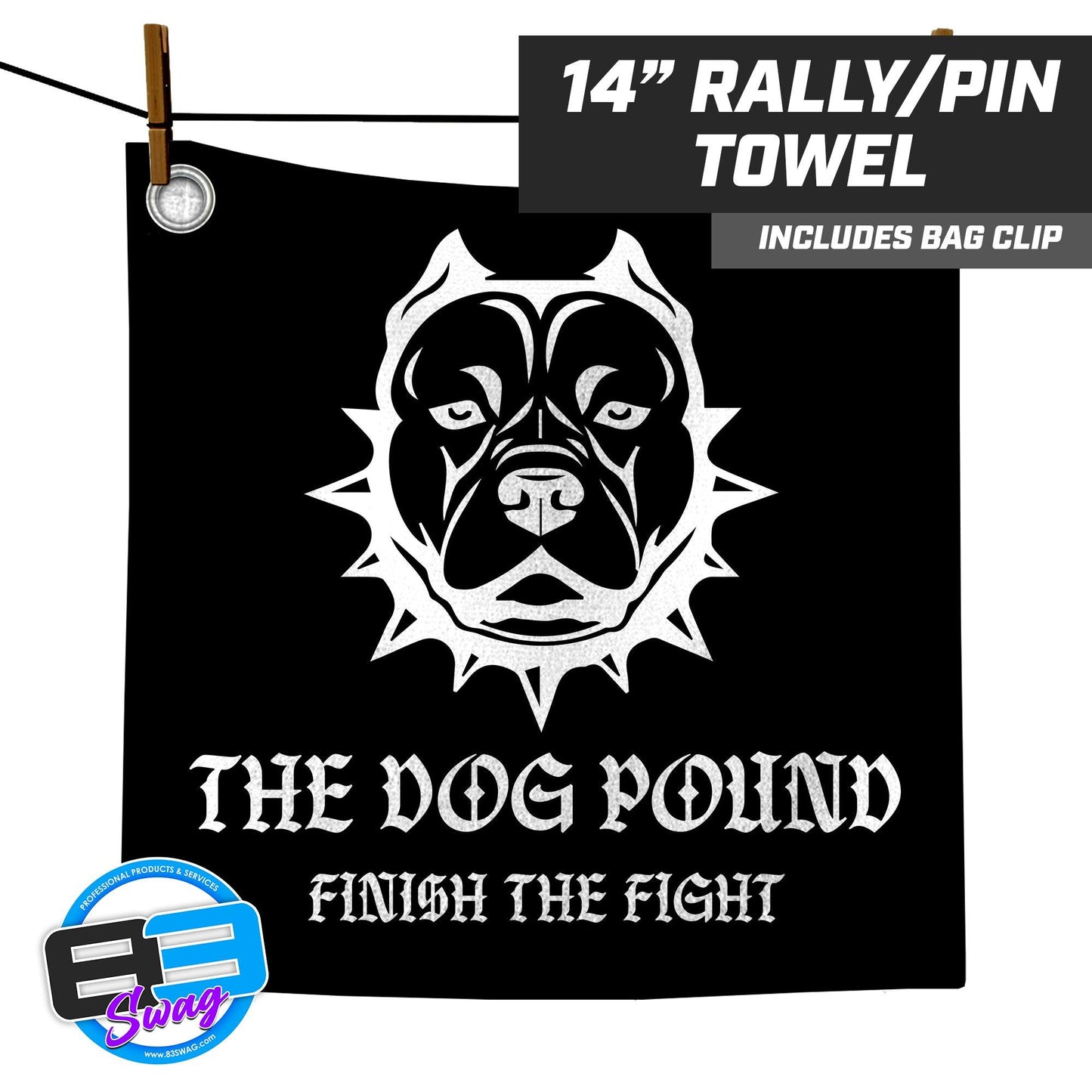 The Dog Pound - 14"x14" Rally Towel - 83Swag