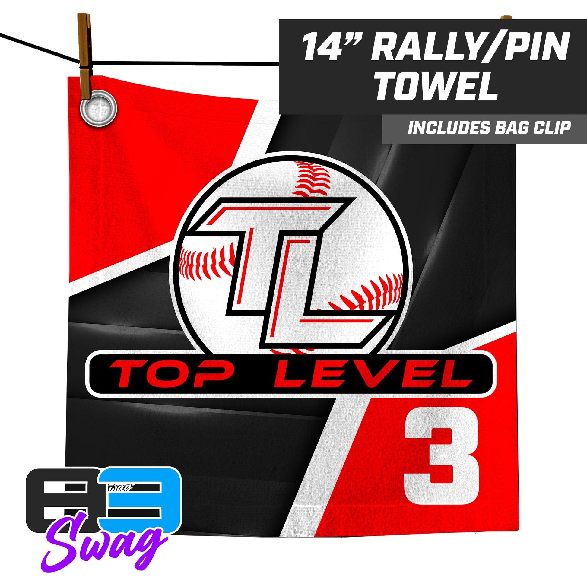 Top Level Baseball - 14"x14" Rally Towel - 83Swag