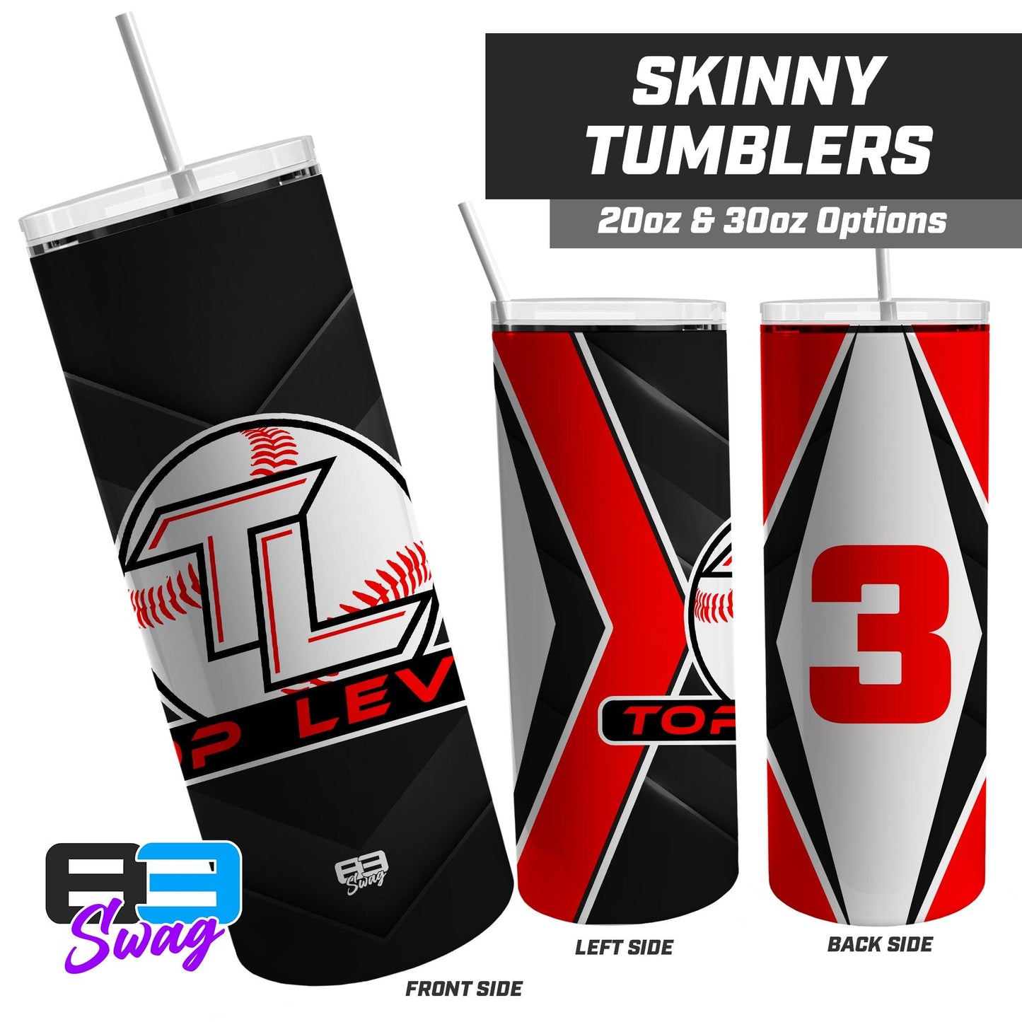 Top Level Baseball - 20oz & 30oz Skinny Tumbler - 83Swag