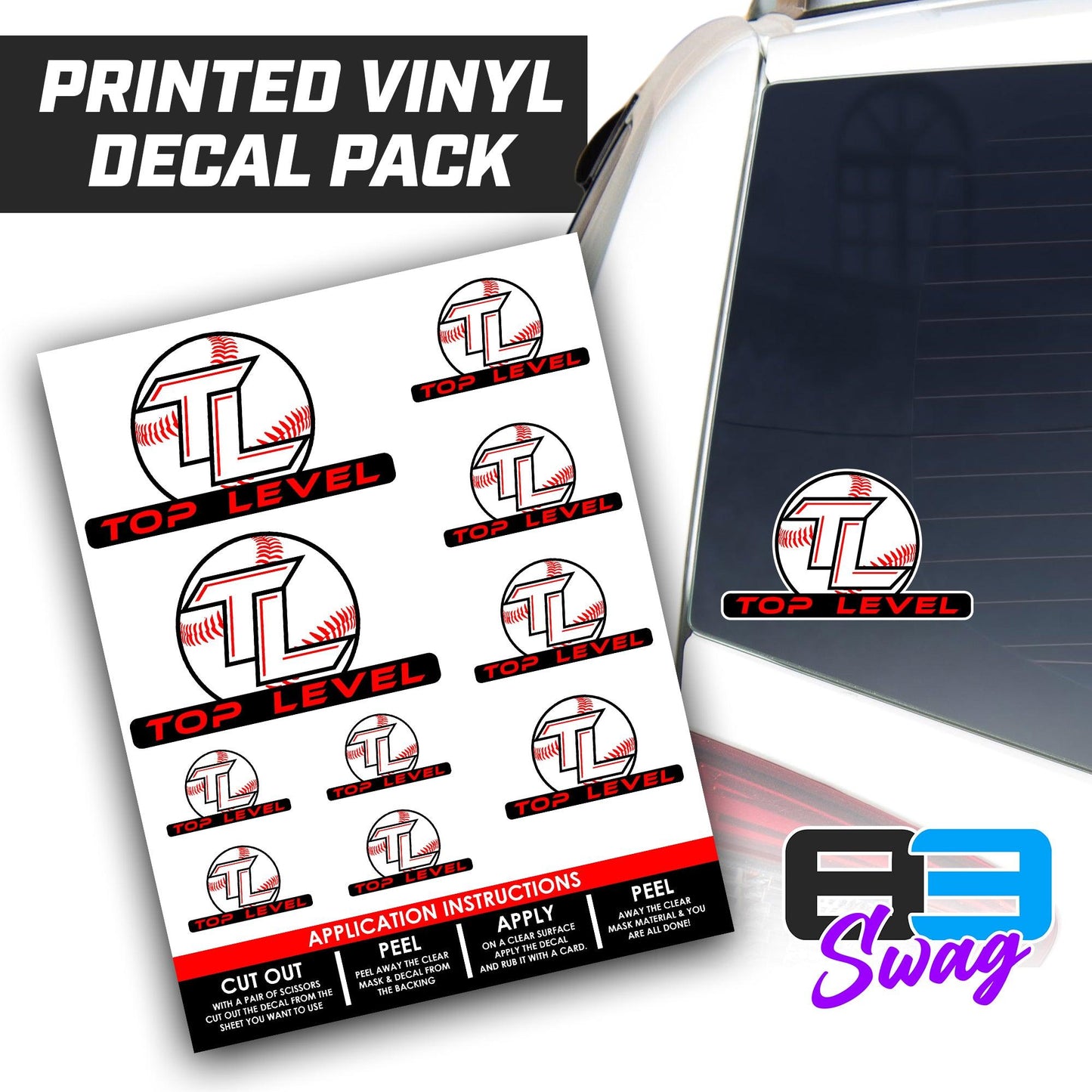 Top Level Baseball V1 - Logo Decal Pack Sheet - 83Swag