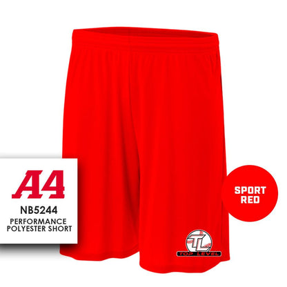 Top Level Baseball V1 - Performance Shorts - MULTIPLE COLORS - 83Swag