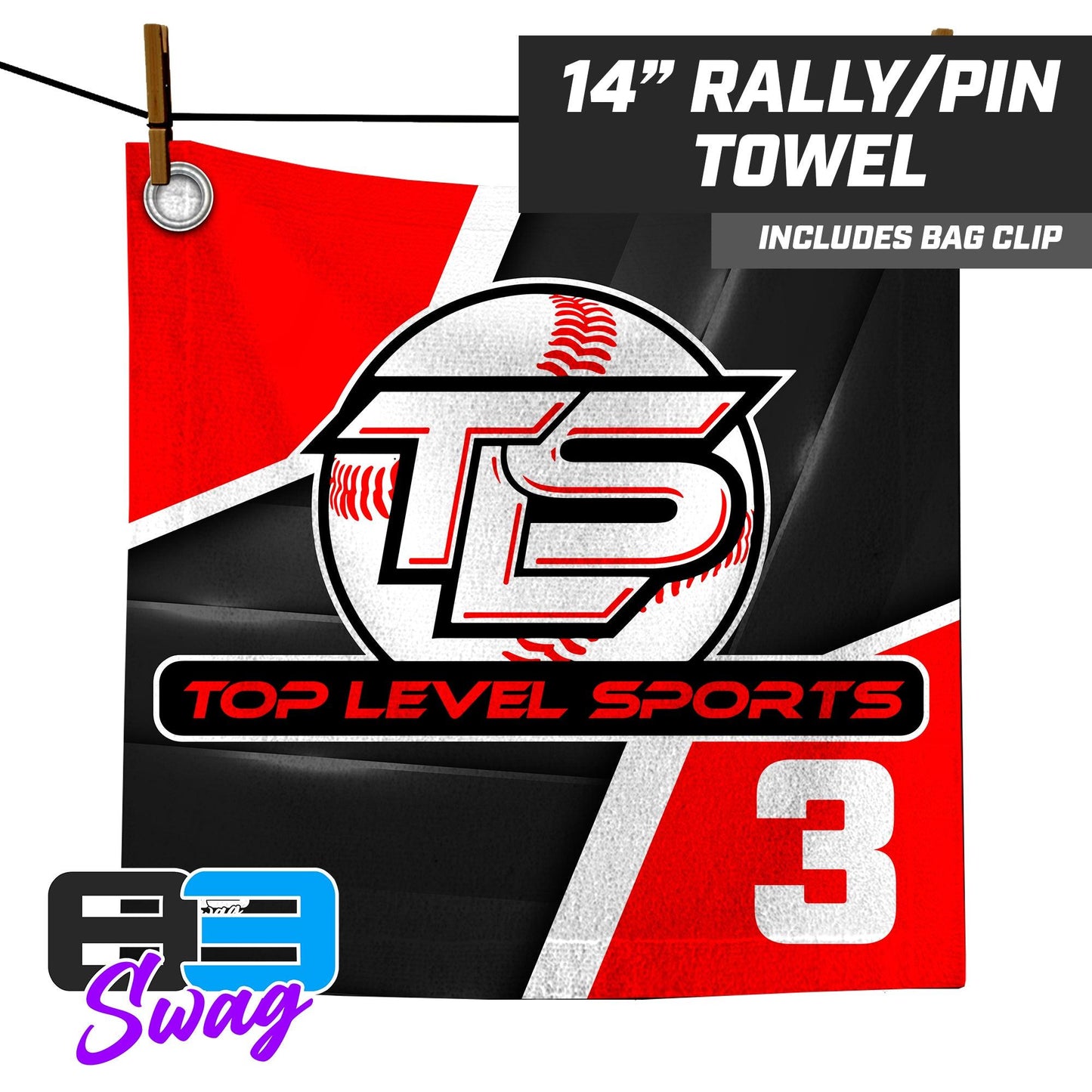 TOP LEVEL SPORTS - 14"x14" Rally Towel - 83Swag