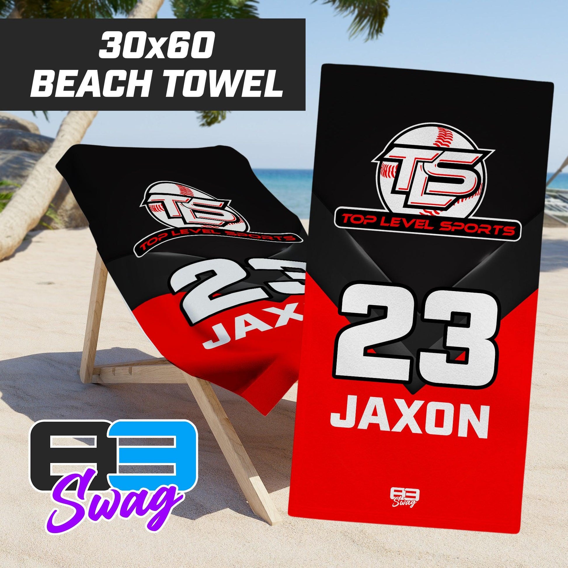 TOP LEVEL SPORTS - 30"x60" Beach Towel - 83Swag