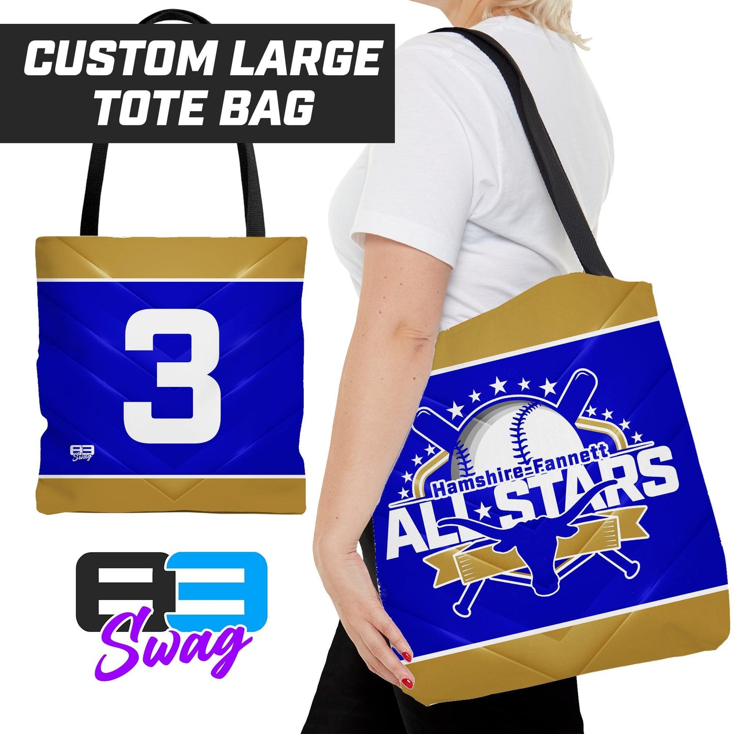 Tote Bag - Hamshire-Fannett All Stars Baseball - 83Swag