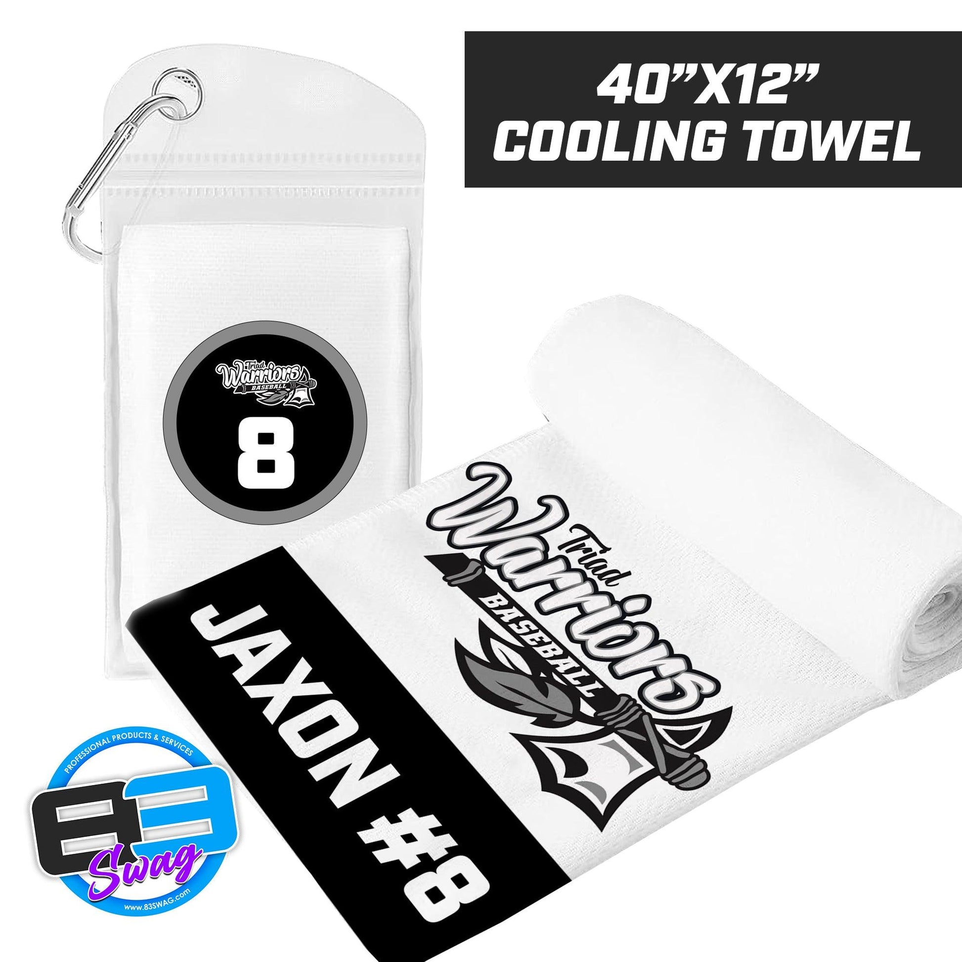 Triad Warriors Baseball- 40"x20" Custom Cooling Towel - 83Swag