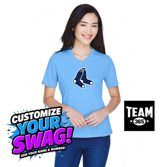 Team 365 TT11W Women's Zone Performance T-Shirt - Blue Sox Baseball