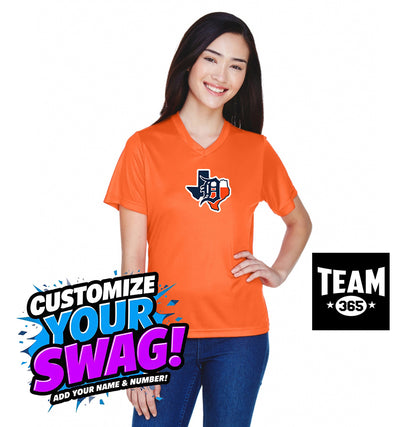 Team 365 TT11W Women's Zone Performance T-Shirt - Dallas Tigers Baseball