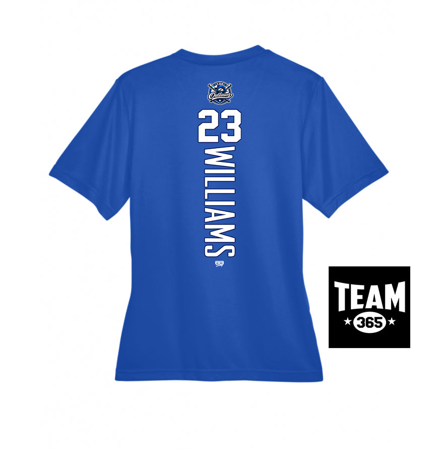 Team 365 TT11W Women's Zone Performance T-Shirt - LBK Outlaws Baseball