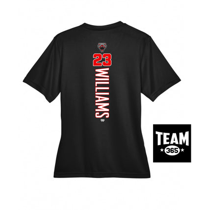 Team 365 TT11W Women's Zone Performance T-Shirt - Black Creek Cottonmouths