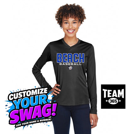 Team 365 TT11WL Women's Zone Performance Long-Sleeve T-Shirt - Jax Beach Baseball