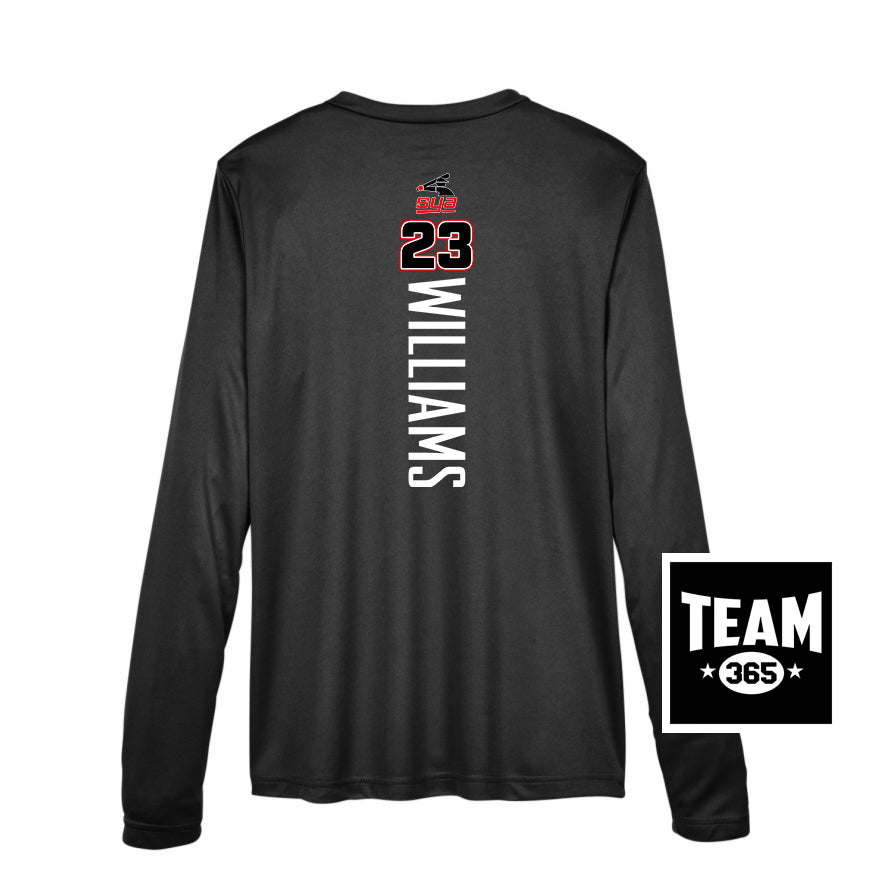 Team 365 TT11WL Women's Zone Performance Long-Sleeve T-Shirt - SYA Batter Logo