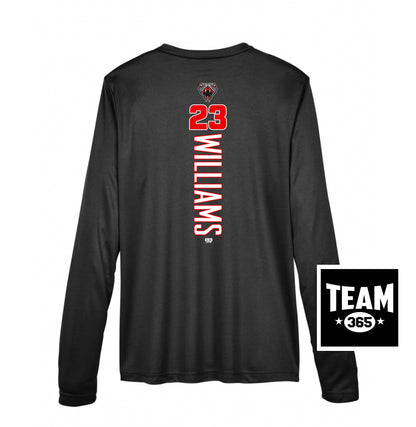 Team 365 TT11WL Women's Zone Performance Long-Sleeve T-Shirt - Black Creek Cottonmouths