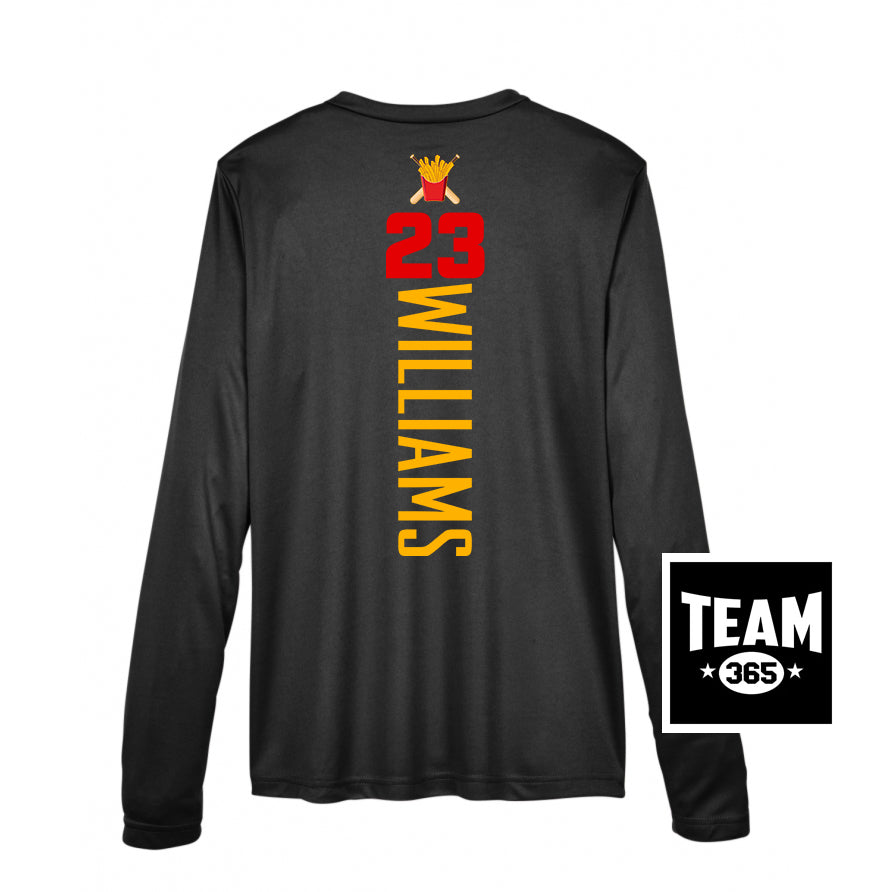 Team 365 TT11WL Women's Zone Performance Long-Sleeve T-Shirt - Team Rally Fries Baseball