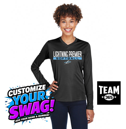 Team 365 TT11WL Women's Zone Performance Long-Sleeve T-Shirt - Lightning Premier Softball