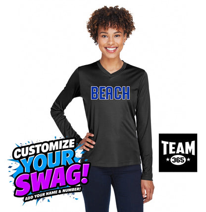 Team 365 TT11WL Women's Zone Performance Long-Sleeve T-Shirt - Jax Beach Baseball