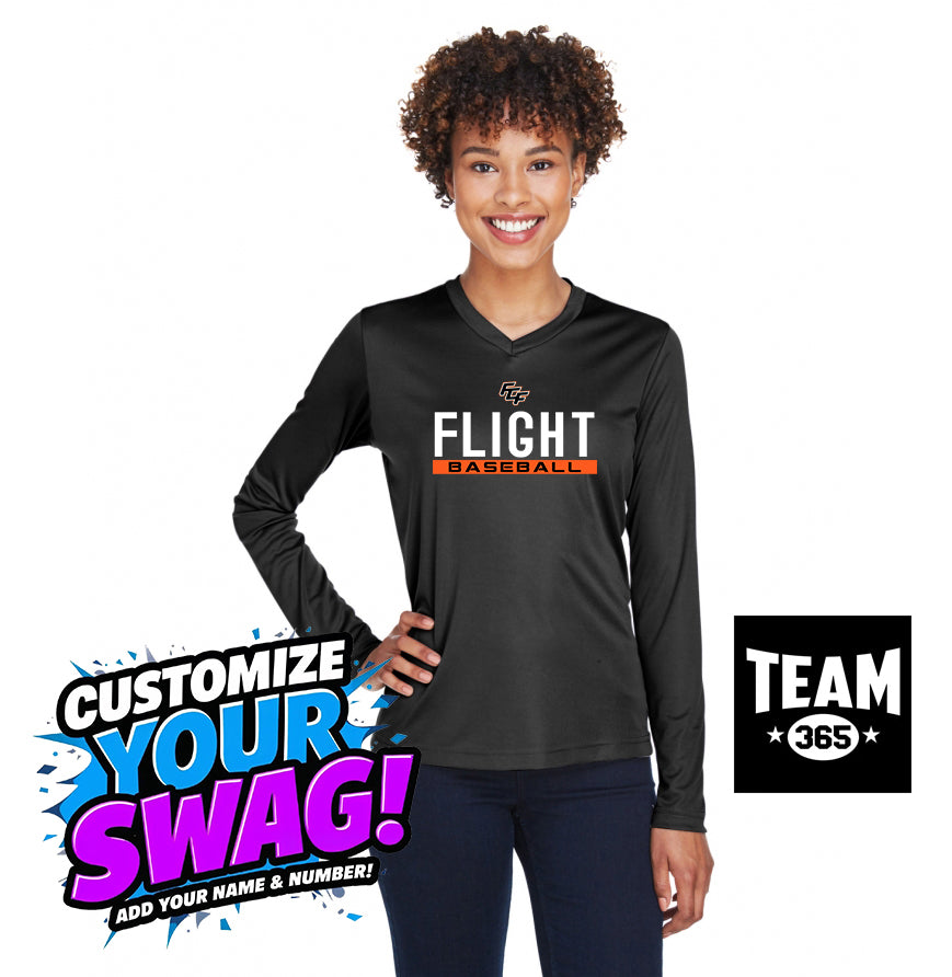 Team 365 TT11WL Women's Zone Performance Long-Sleeve T-Shirt - FCF Flight Baseball