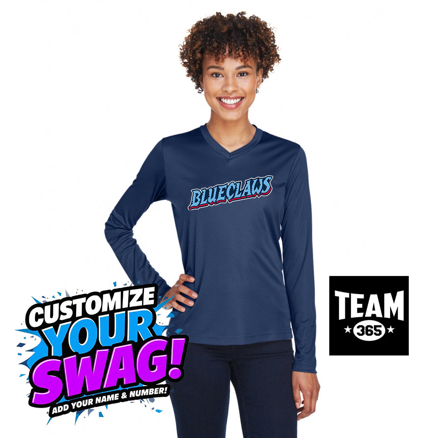 Team 365 TT11WL Women's Zone Performance Long-Sleeve T-Shirt - FCA Blueclaws Baseball