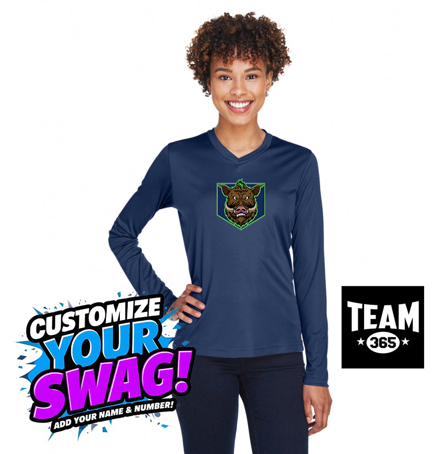 Team 365 TT11WL Women's Zone Performance Long-Sleeve T-Shirt - OBP War Hogs