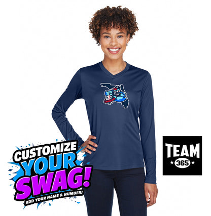 Team 365 TT11WL Women's Zone Performance Long-Sleeve T-Shirt - FCA Blueclaws Baseball