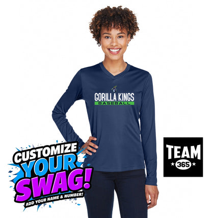 Team 365 TT11WL Women's Zone Performance Long-Sleeve T-Shirt - OBP Gorilla Kings