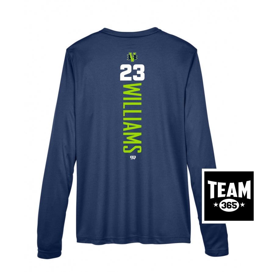 Team 365 TT11WL Women's Zone Performance Long-Sleeve T-Shirt - VB Bombers Baseball