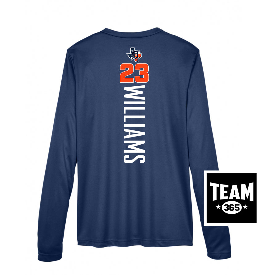 Team 365 TT11WL Women's Zone Performance Long-Sleeve T-Shirt - Dallas Tigers Baseball