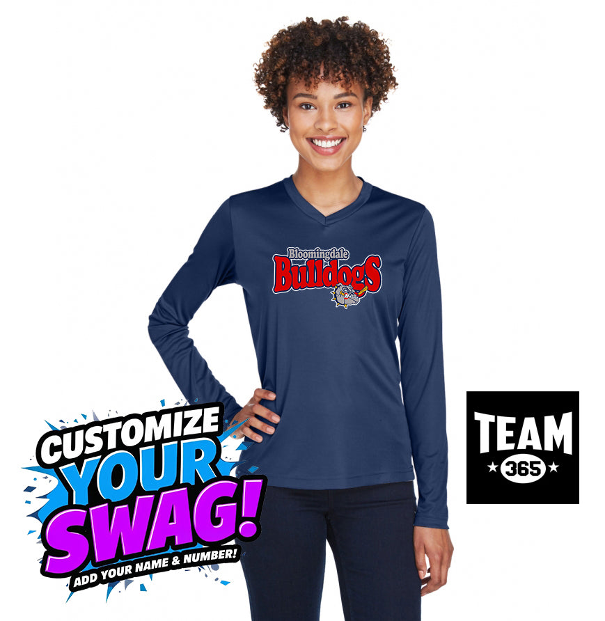 Team 365 TT11WL Women's Zone Performance Long-Sleeve T-Shirt - Bloomingdale Bulldogs Baseball