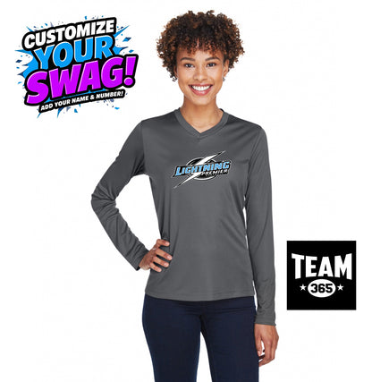 Team 365 TT11WL Women's Zone Performance Long-Sleeve T-Shirt - Lightning Premier Softball