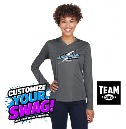 Team 365 TT11WL Women's Zone Performance Long-Sleeve T-Shirt - Lightning Premier Softball