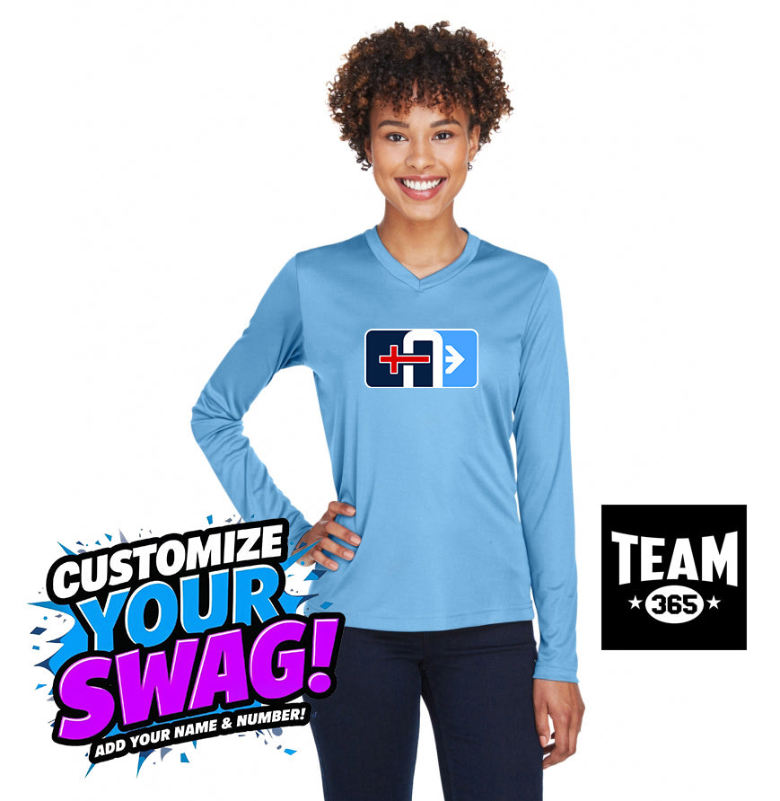 Team 365 TT11WL Women's Zone Performance Long-Sleeve T-Shirt - Arrows Baseball