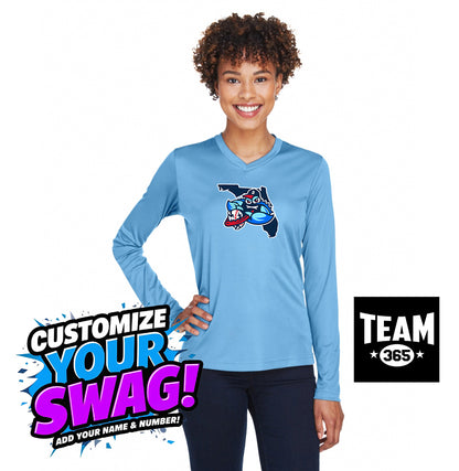 Team 365 TT11WL Women's Zone Performance Long-Sleeve T-Shirt - FCA Blueclaws Baseball