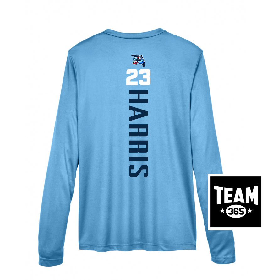 Team 365 TT11WL Women's Zone Performance Long-Sleeve T-Shirt - FCA Blueclaws Baseball