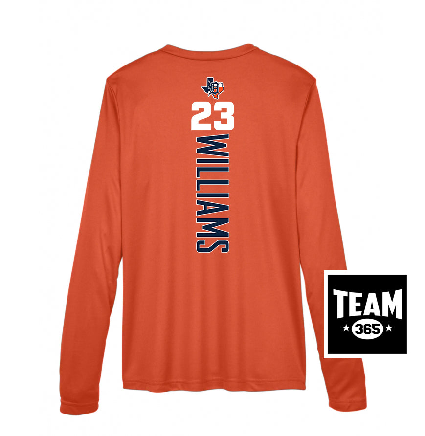 Team 365 TT11WL Women's Zone Performance Long-Sleeve T-Shirt - Dallas Tigers Baseball