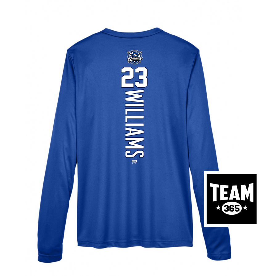 Team 365 TT11WL Women's Zone Performance Long-Sleeve T-Shirt - LBK Outlaws Baseball