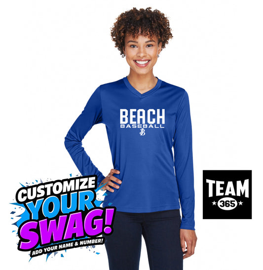 Team 365 TT11WL Women's Zone Performance Long-Sleeve T-Shirt - Jax Beach Baseball