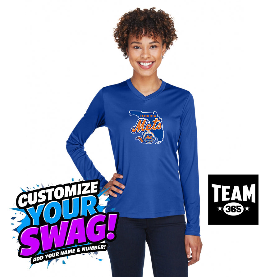 Team 365 TT11WL Women's Zone Performance Long-Sleeve T-Shirt - Florida Mets Baseball