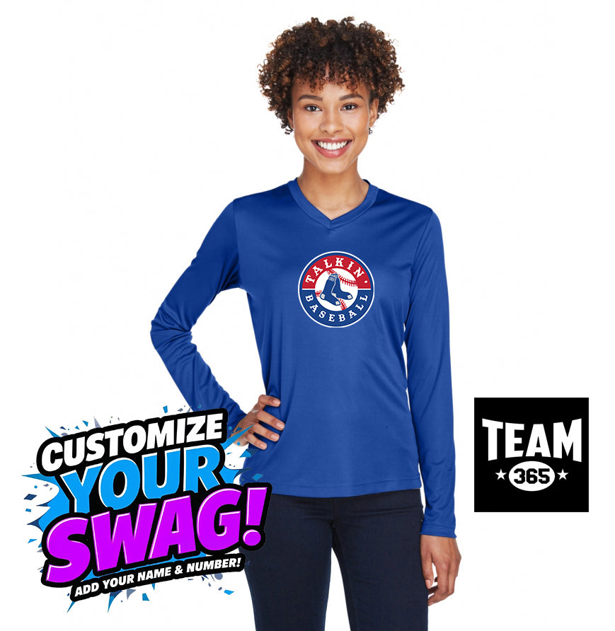 Team 365 TT11WL Women's Zone Performance Long-Sleeve T-Shirt - Talkin' Baseball