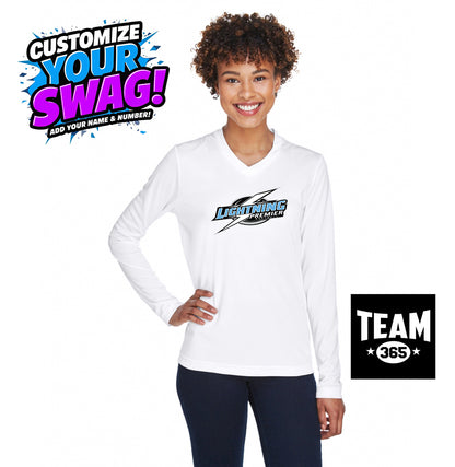 Team 365 TT11WL Women's Zone Performance Long-Sleeve T-Shirt - Lightning Premier Softball