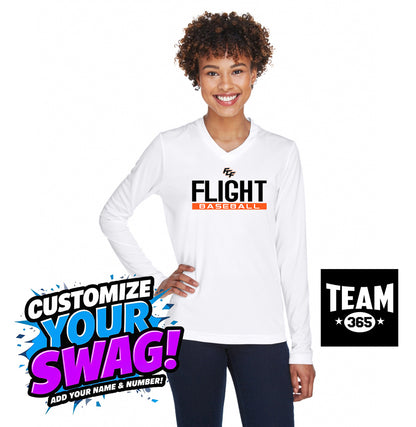 Team 365 TT11WL Women's Zone Performance Long-Sleeve T-Shirt - FCF Flight Baseball
